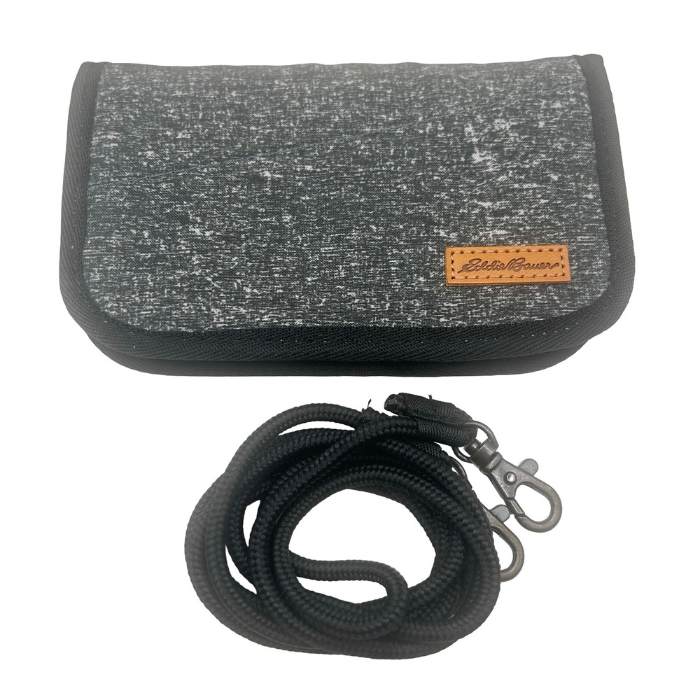 Eddie Bauer Heather‎ Grey Travel Wallet Crossbody Bag Organizer Vacation Hiking